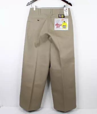 Vintage Ben Davis Gorilla Cut Pants 30x30 Baggy Wide Tan USA Made NWT • $149.99