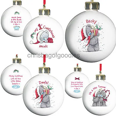 PERSONALISED ME TO YOU TATTY TEDDY BEAR CHRISTMAS TREE BAUBLE Gifts For Xmas • £14.95