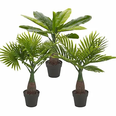 Artificial Palm Tree Plant Pot Home Office Exotic Tropical Decoration Realistic • £11.99