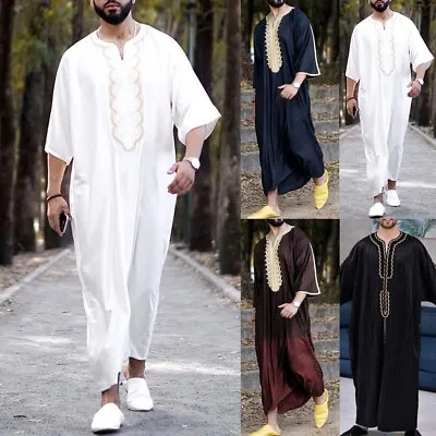 Men's Robe Muslim Clothing Muslim Clothing Jubba-Kaftan Dishdash Thobe • $19.36