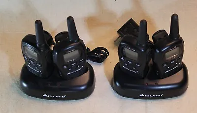 Midland LXT500VP3 FRS Two Way Radios - 4 Pack Bundle W/ Chargers - USED TWICW • $75