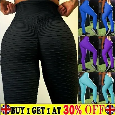 £8.45 • Buy Tik Tok Women High Waist Yoga Gym Pants Anti-Cellulite Leggings Push Up Trousers