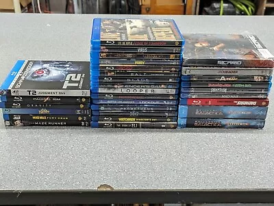 Blu-Ray LOT Of 30 Sci-Fi/Action Some Steel Books Some Sealed Decent Titles • $100