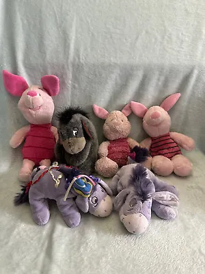 Disney Winnie The Pooh Piglet And Eeyore Soft Toy Plush Bundle • £21.50