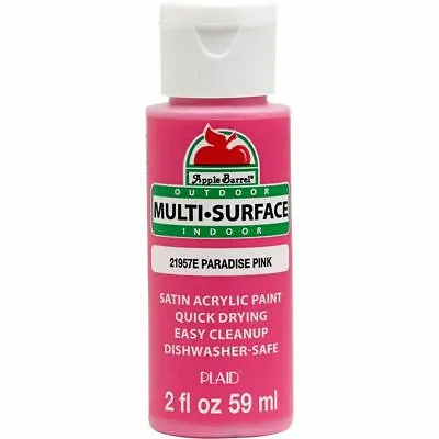 Apple Barrel MULTI SURFACE SATIN Acrylic Paint For Glass Ceramics Wood Metal • £1.99