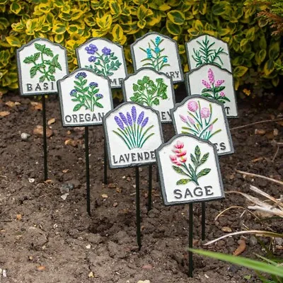 £28 • Buy Set Of 10 Herb Signs Perfect Gardening Herb Labels