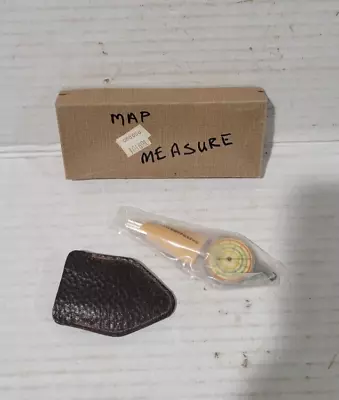 New !! Vtg Map Measure Anticorrosive Optiometer Distance Measurer In Case • $16