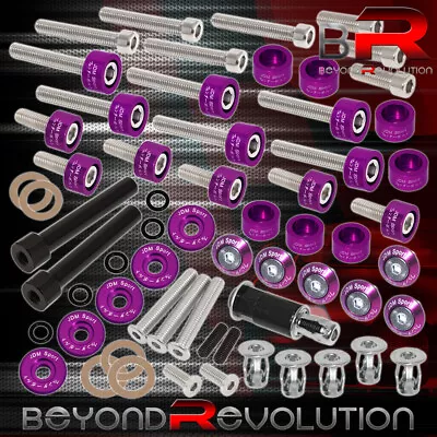 For Honda JDM Sport D-Series Cup/Header/Cam Cap/Fender/Valve Washers+Bolt Purple • $92.99