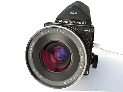 Mamiya RB67 Pro S Camera Sekor C 90mm F3.8 Lens 120 Film Back Prism.READ • $299