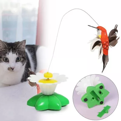 Electric Bird Teaser Kitten Cat Toys Auto 360° Rotate Interactive Training Toy • £5.29