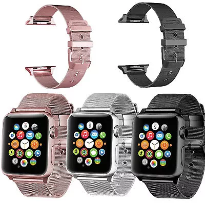 $16.99 • Buy Metal Milanese Strap Wrist Band For Apple Watch Series 6 5 4 3 2 1 Se Iwatch
