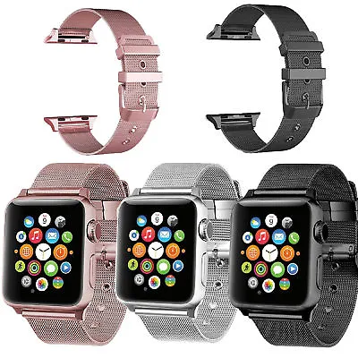$16.99 • Buy Metal Milanese Strap Wrist Band For Apple Watch Series 8 7 6 5 4 3 2 1 Se Iwatch