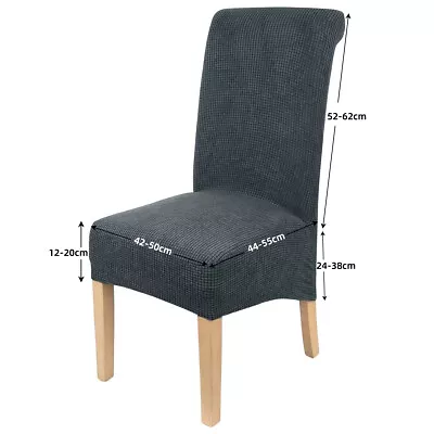 Stretch High Back Dining Chair Seat Chair Covers Removable Slip Cover NEW • £3.99