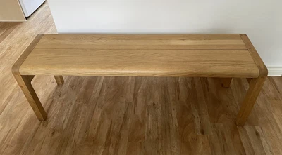 £100 • Buy Habitat Radius 3 Seater Solid Oak Bench Ideal For Dining Room Hallway Or Bedroom