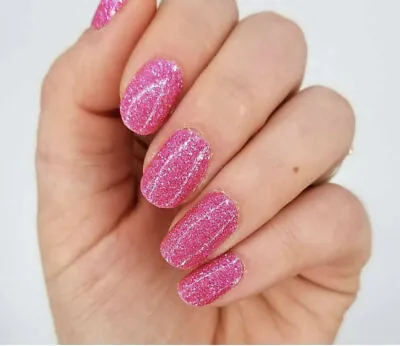 Pink Passion Glitter 100% Real Nail Polish Strips/Wraps • $4.99