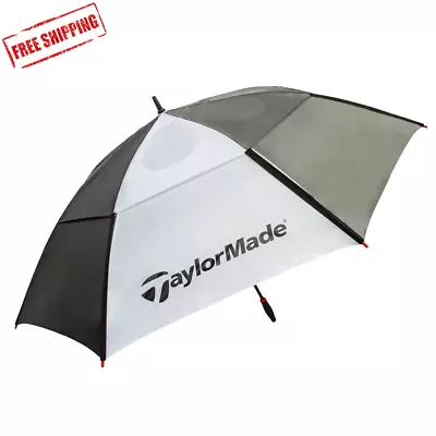 TaylorMade 68-inch Auto Open Vented Golf Umbrella Black/White Free Delivery • $24.94