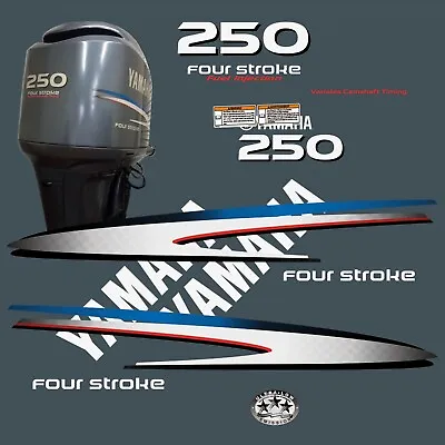 For YAMAHA F 250 Four Stroke Outboard Vinyl Decal Set From BOAT-MOTO / Stickers • $54