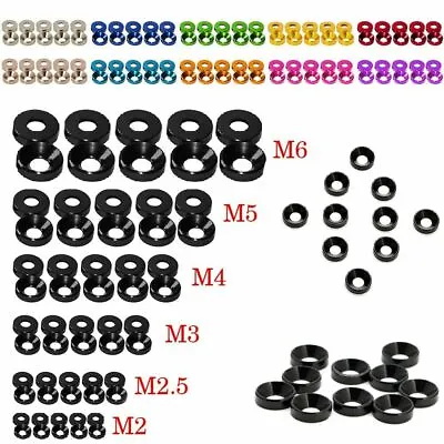 M3 M4 M5 Aluminum Alloy Countersunk Flat Head Gasket Washer Multicolor Anodized • $6.22