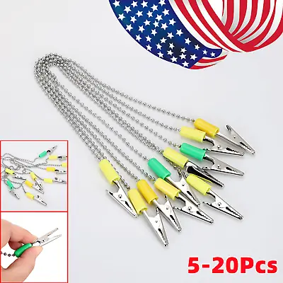 $9.99 • Buy Dental Patient Bib Clips Chains Napkin Spring Holder Flexible Coil Ball Colorful