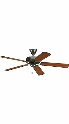 Progress Lighting Airpro 52  Antique Bronze Ceiling Fan W/ 5 Blades P2501-20 NEW • $55