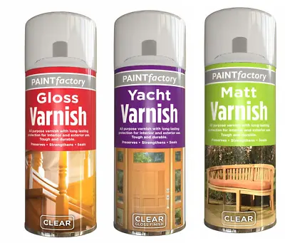 250MLClear Lacquer Spray Yacht Matt And Gloss Varnish Spray Exterior Interior • £4.99