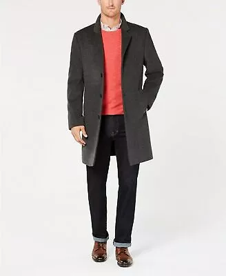 Michael Kors Madison Luxury Italian Modern-Fit Overcoat 38S Charcoal Grey • $92.39