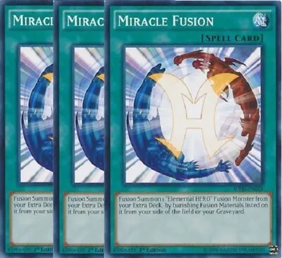 Yugioh - Miracle Fusion X 3 - 1st Edition NM - Free Holographic Card • $4