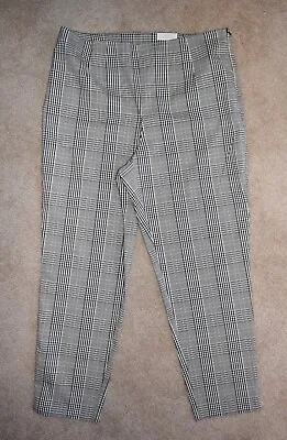 New Womens Time And Tru Pants Millennium Skinny Leg Sz 18 Fitted Side Zip Plaid • £13.58