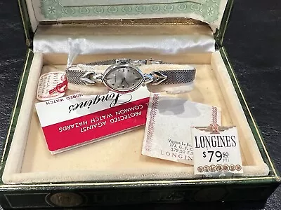 Rare Art Deco 10k Gold Filled Longines Wind Up Leaf Ladies Womans Watch 6 1/4 In • $125