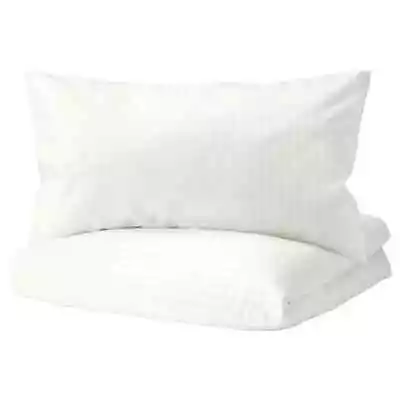 IKEA NATTJASMIN Duvet Cover And 2 Pillowcases White 200x200/50x80 Cm • £75.99