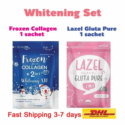 SET 1 Frozen Collagen & 1 Lazel Gluta Pure Whitening Skin Glutathione Bright • $30.20