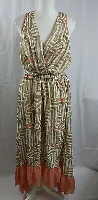 A'Reve Anthropologie Dress Womens Small Maxi Long Sleeveless Hi Lo Elastic Waist • $24.99