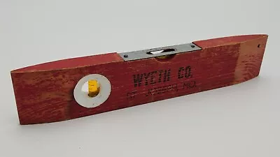 Vintage Wooden Level Tool Wyeth Hardware Co. St. Joseph MO No.900R USA 9  • $19.99