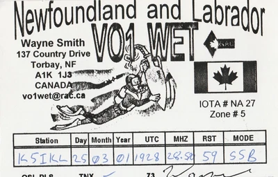 £11.68 • Buy Four Newfoundland & Labrador, Canadien Qsl Cards