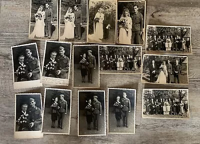Bundle Of Wedding Photos Wehrmacht 09.10.1943 Cologne Lime WWII • £3.01