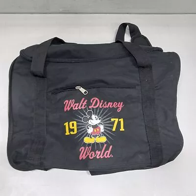 Walt Disney World 1971 Mickey Mouse Duffle Bag Tote Black • $9.99