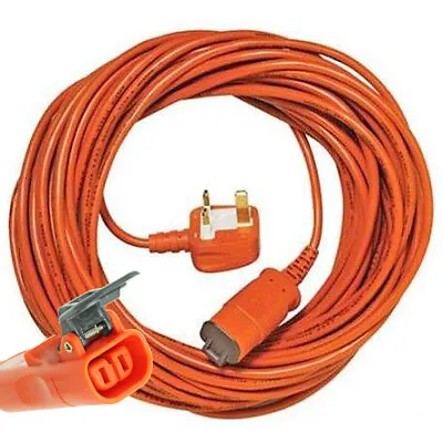 Lawnmower Power Cable For BOSCH ROTAK 34 34R 36 36R 15 Metre Mains Lead & Plug • £17.99