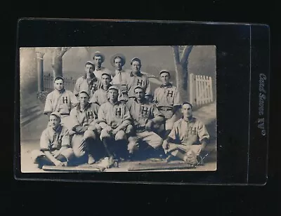 1912 RPPC Post Card High School Baseball Team Beautiful Eye Appeal  • $40