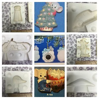 Small Ceramic Molds Holiday Dishes Ornaments Beads Characters & More 2-6 UPDATE • $19.95