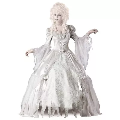 Marie Antoinette Ghost Costume Adult Masquerade Ball Halloween Fancy Dress • $125.28