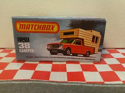 Matchbox  Superfast No38  Camper EMPTY Repro Box ONLY NO CAR • $7.50