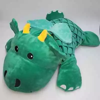 Green Cuddle Dragon Pillow Plush 28  Stuffed Animal Unsigned Tag Melissa & Doug • $12