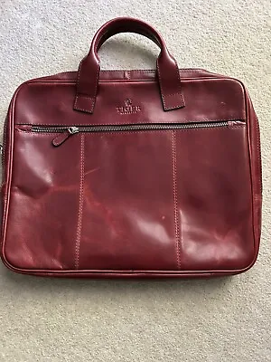 Tiger Of Sweden Laptop Bag / Briefcase. Deep Red/brownish Colour. Unisex. • £65