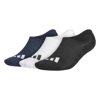 $24.95 • Buy NEW Adidas No-Show Socks 3 Pack - Multicolour - Drummond Golf