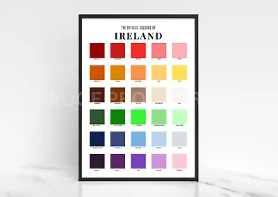 The Official Colour Chart Of Ireland Poster / A3 A4 A5 • £7.20