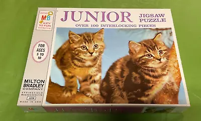 Vintage 1968 Milton Bradley Junior 107 Piece JIGSAW PUZZLE Kittens • $14.99