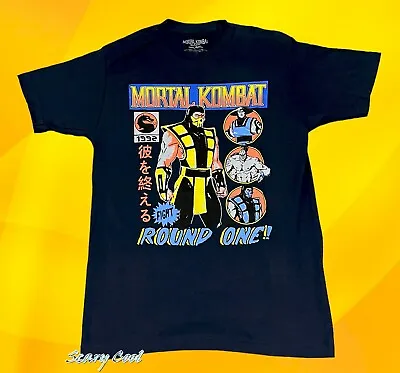 New Mortal Kombat Klassic Scorpion Round One Navy 1992 Classic Mens T-Shirt • $21.95