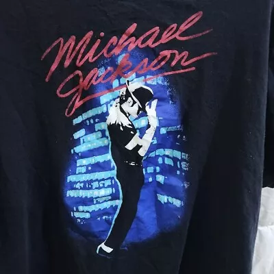 Michael Jackson POSING Black Mighty Fine 2XL Graphic Band T Shirt UNISEX ANVIL • $11.05