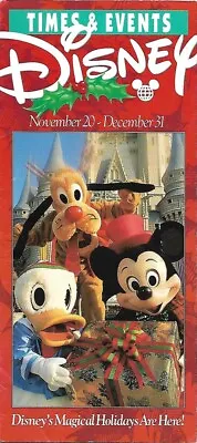1995 WALT DISNEY WORLD Holiday Program Magic Kingdom Epcot MGM New Year's Eve • $8.99