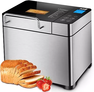 KBS Pro Stainless Steel Bread Machine 2LB 17-in-1 Programmable XL Bread Maker • $29.99